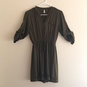 Green long sleeve knee high dress from Vanity